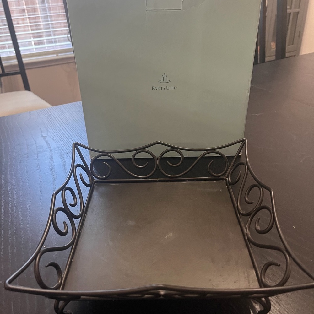 PartyLite Antique Brass Tray